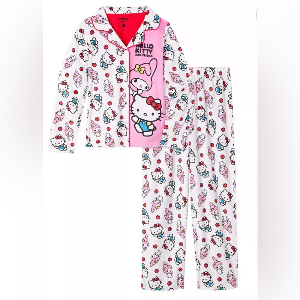 Hello Kitty Kids Pajama Set size 6 NWT